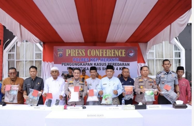 Ungkap Kasus Narkotika Jaringan Internasional, Tiga Pengedar Sabu Diringkus Polres Meranti