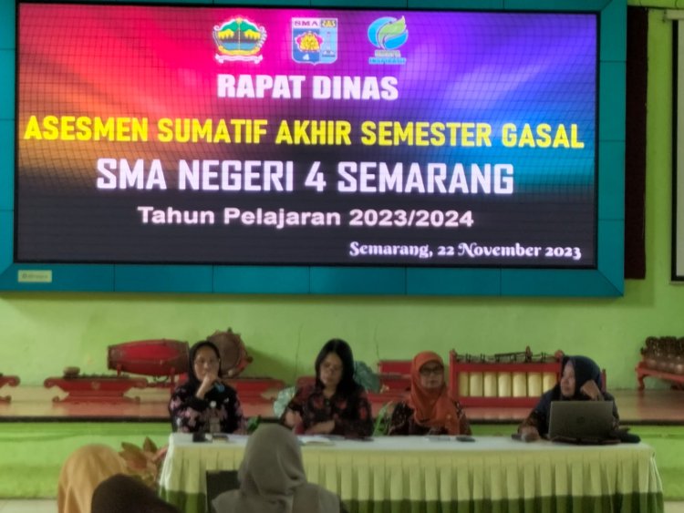 SMA 4 Semarang Segera Laksanakan Asesmen Sumatif Akhir Semester  Ganjil 2023