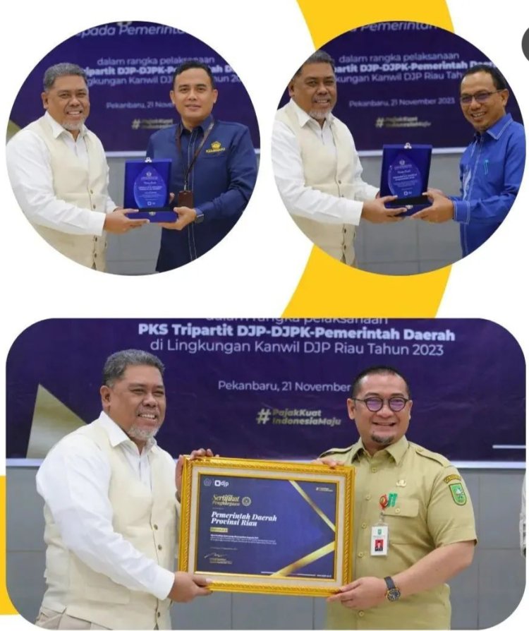 Kepala Bapenda Riau Berikan Apresiasi Kegiatan Monitoring, Evaluasi Dan Penghargaan PKS Tripatrit