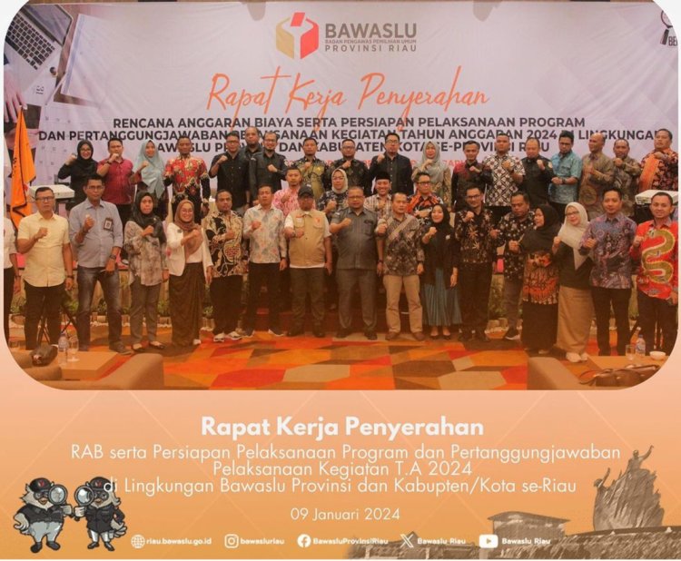 Tingkatkan Kinerja Perencanaan Penganggaran Pemilu 2024, Bawaslu Riau Gelar Rapat Kerja