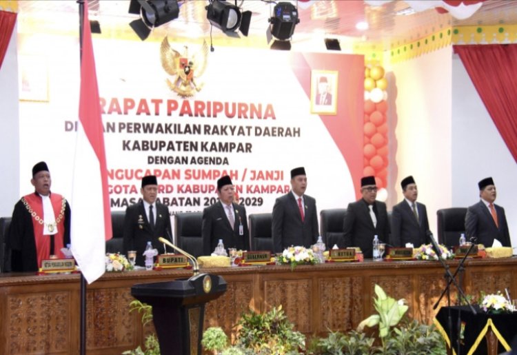 45 Anggota DPRD Kampar Periode 2024-2029 Resmi Dilantik