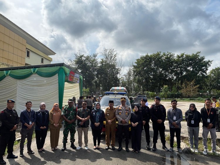 Brimob Polda Riau BKO Polres Siak Perketat Patroli untuk Kelancaran Rekapitulasi Perhitungan Suara