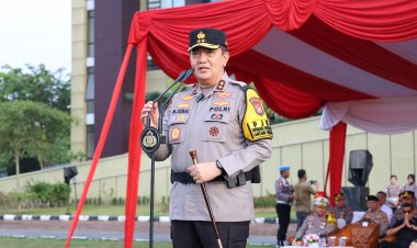 Demi Wujudkan Kamtibmas dan Kamseltibcarlantas, Kapolda Riau Gelar Pasukan Operasi Keselamatan Lancang Kuning