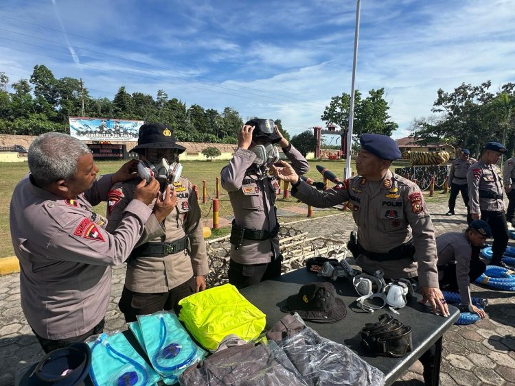 Batalyon B Pelopor Gelar Apel Pasukan dan Perlengkapan Karhutla