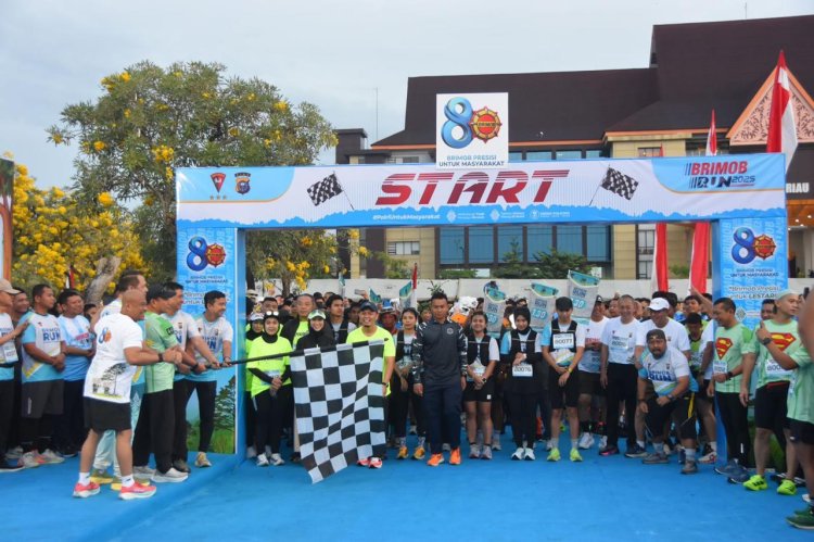 Brimob Run 2025 Meriah: 1.700 Peserta Padati Lari 8K & Jalan Santai di Mapolda Riau