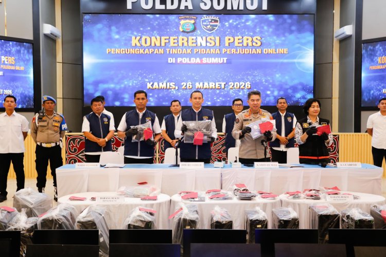 Judi Online di Medan Raup Omzet Diduga Rp7 Miliar, Polda Sumut Sita Puluhan Perangkat dan Rekening